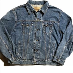 Vintage Gap Blue Jeans Trucker Jacket Size XL Blue